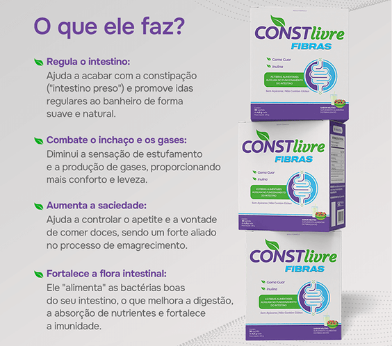 ConstLivre Fibras - 30 Sachês